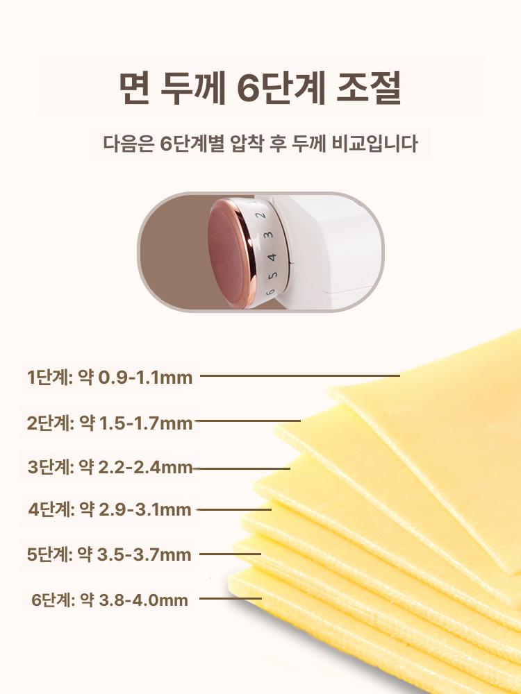 가정용 소형 전자동 다기능 만두피 면발기계 면뽑기 파인 얇은 6단계 두께 1종 분리형 세척 - 상세 이미지 3