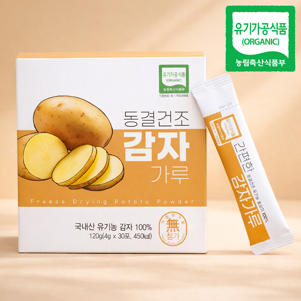 산마을 동결건조 유기농 감자가루 4g, 30개 - 상품 이미지