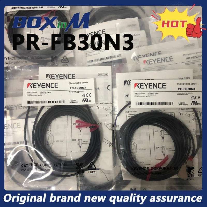 KEYENCE PR-FB30N3 초소형 증폭기 내장 광전센서 케이블 30MM