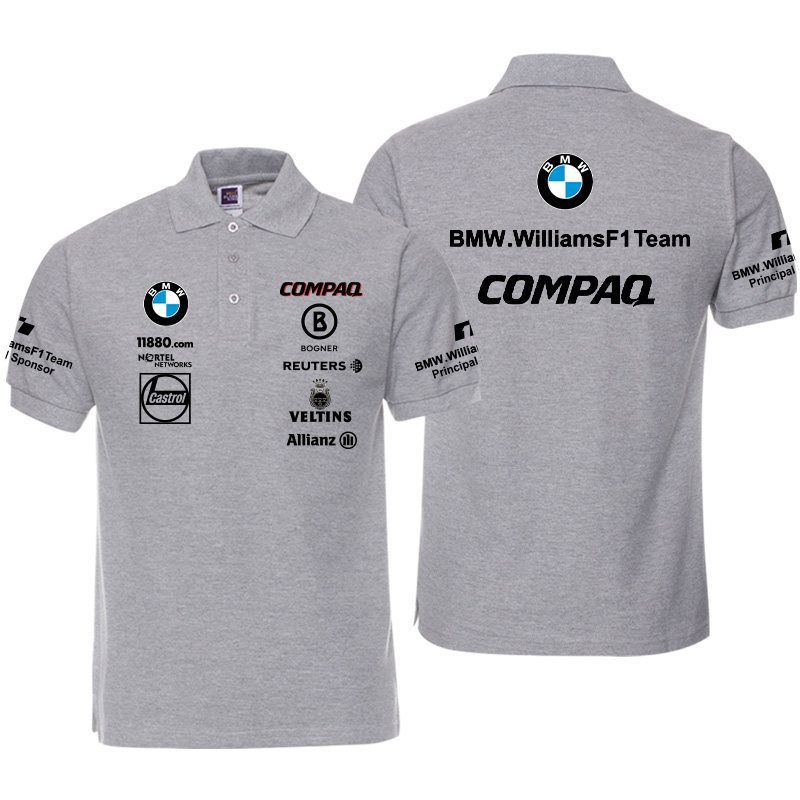 BMW F1 레이싱 유니폼 반팔 남녀 티셔츠 반팔티 작업복 - 상세 이미지 5