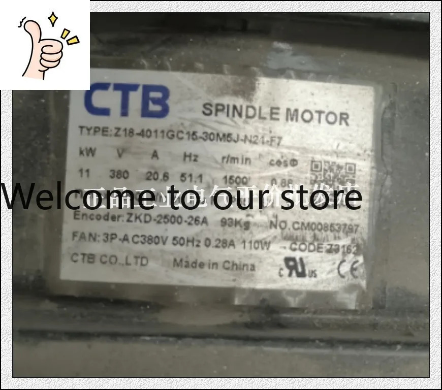 Z18-4011GC15-30M5J-N21-F7 초고속 동기식 CTB 스핀들 서보모터