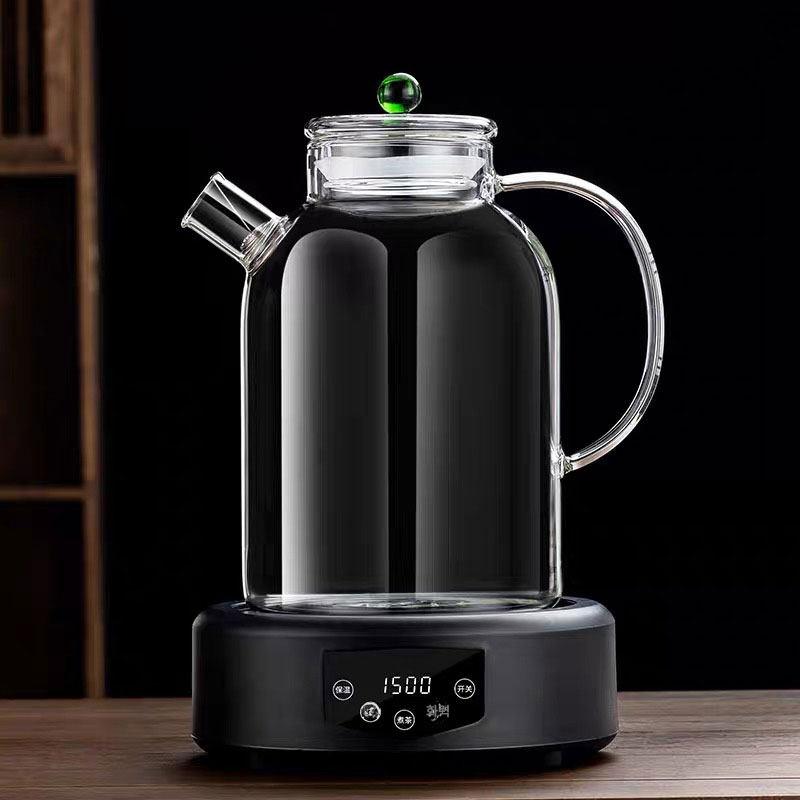 대용량 직화 유리주전자 찻주전자 내열 투명한 블랙 스토브+대형 1800ml 미포함 세트 1L 이상 - 상세 이미지 2