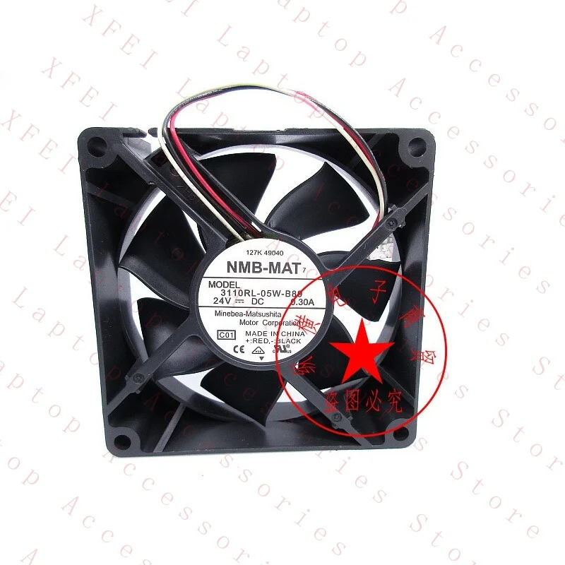 NMB-MAT 8025 3110RL-05W-B89 DC24V 0.30A 8CM 3선 인버터 냉각팬F za
