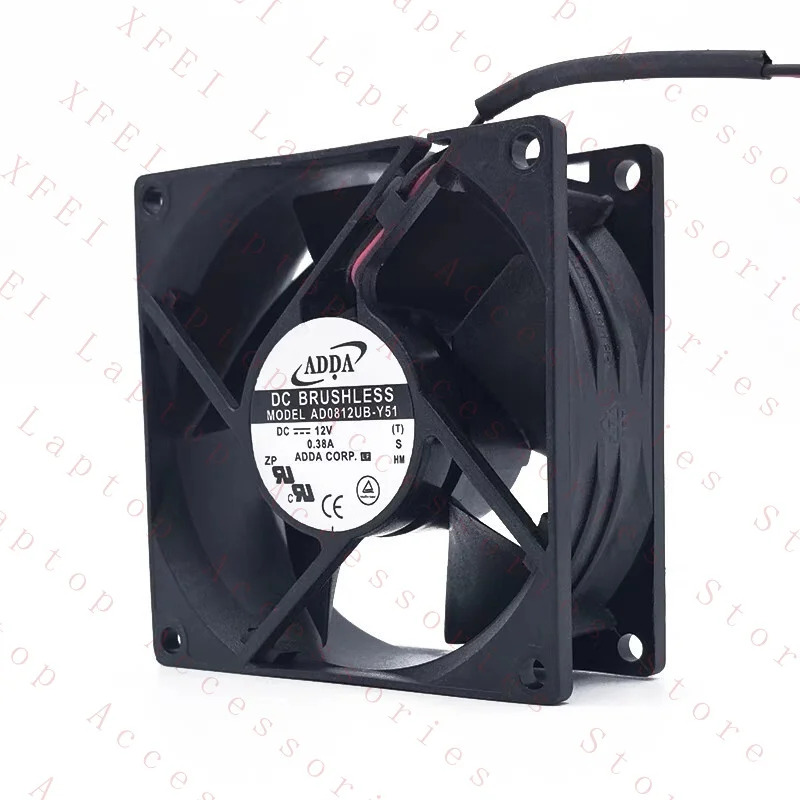 C AD0812UB-Y51 DC12V 0.38A 8032 8CM 2선식 냉각팬