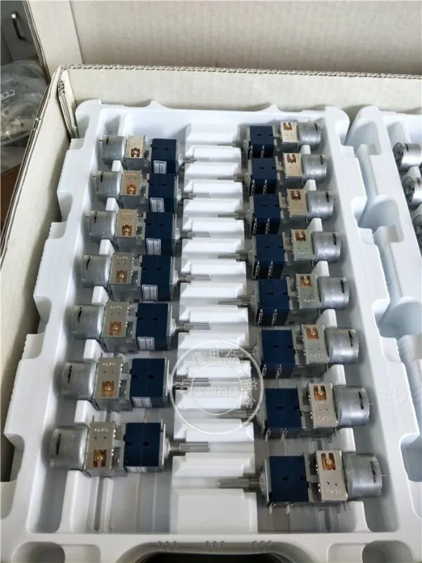 ALPS RK27 모터 듀얼 포텐셔미터 A5K A10K A50K A100K 핸들 25MMF