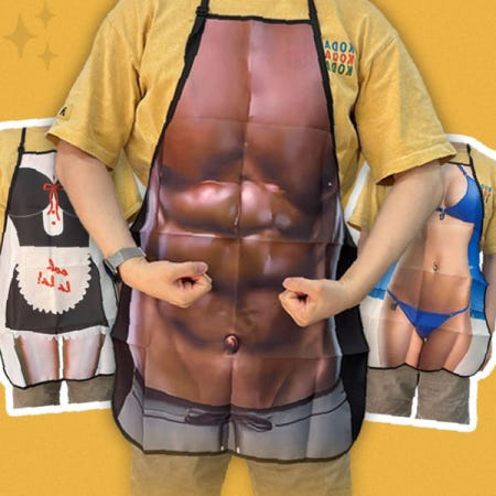 주방 앞치마 방수 재질 유머 디자인 패러디 프린팅 홈파티 이벤트 요리 조리 청소