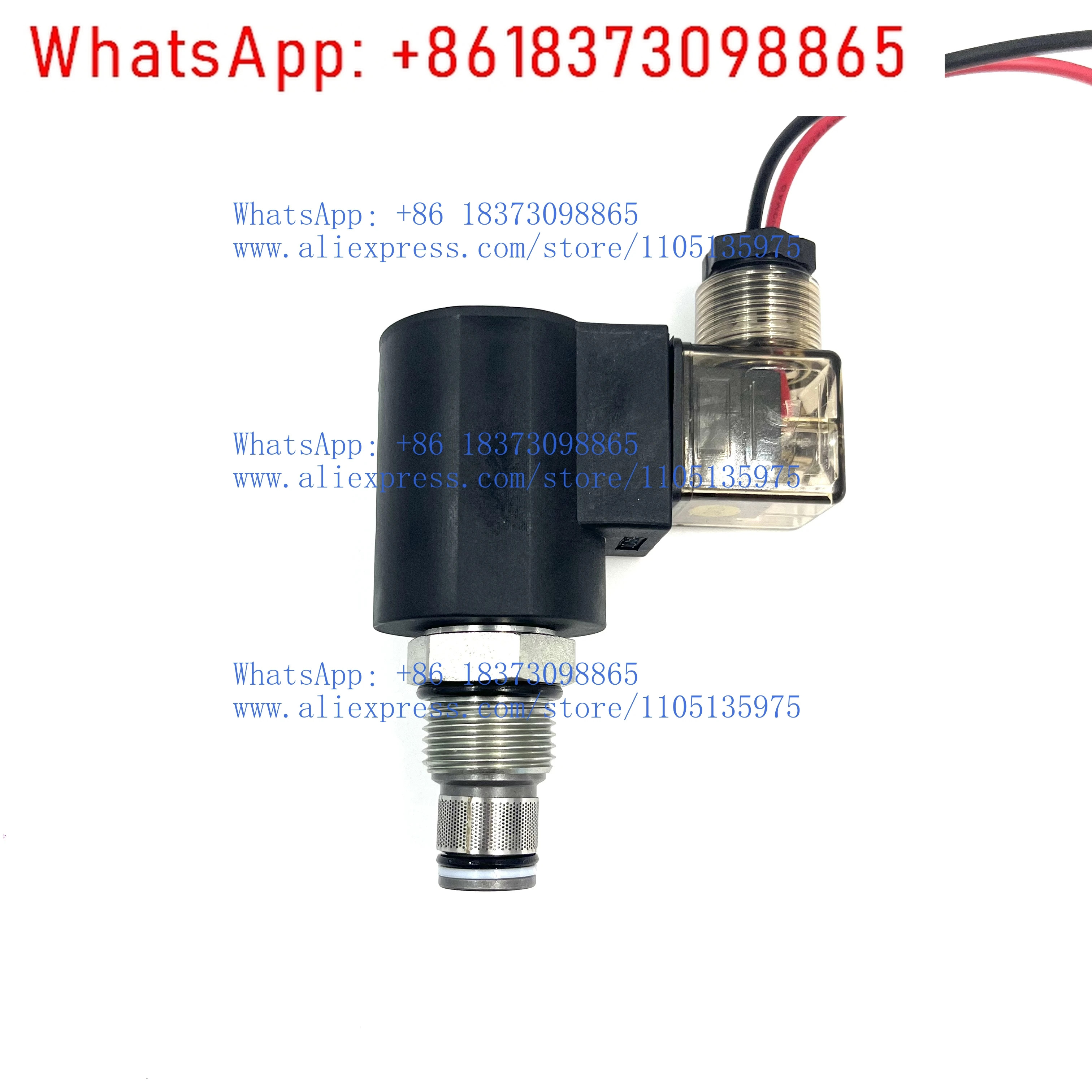 DC 12V 24V 코일 G1/2 G3/8 포트 유압 블록 V3068 카트리지 밸브 솔레노이드 2위치 2방향