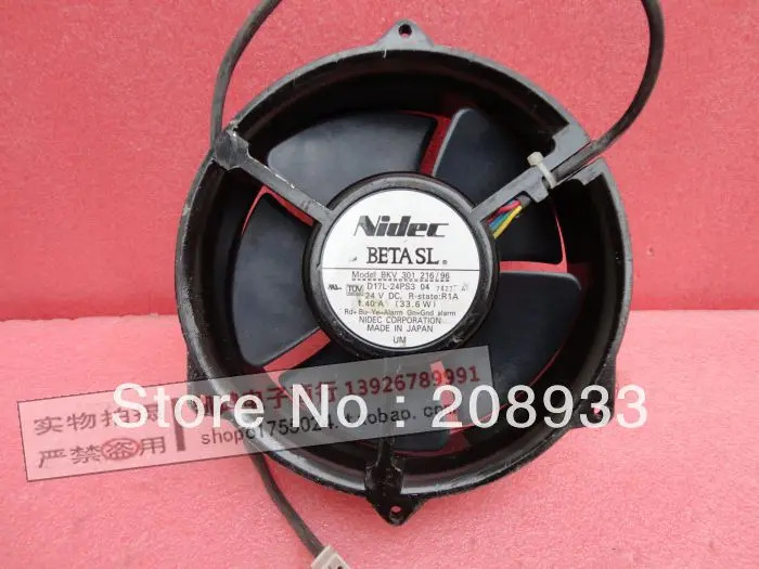 Nidec D17L-24PS3 17CM 24V 17050 1.50A 풍력 인버터 블로워 팬