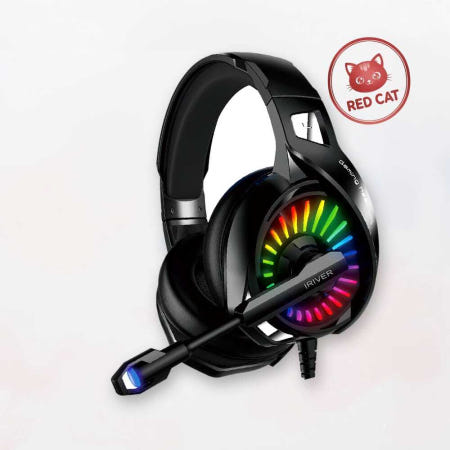 아이리버 게이밍 헤드셋 USB 7.1채널 RGB 고감도 마이크 PC 게임용 FPS