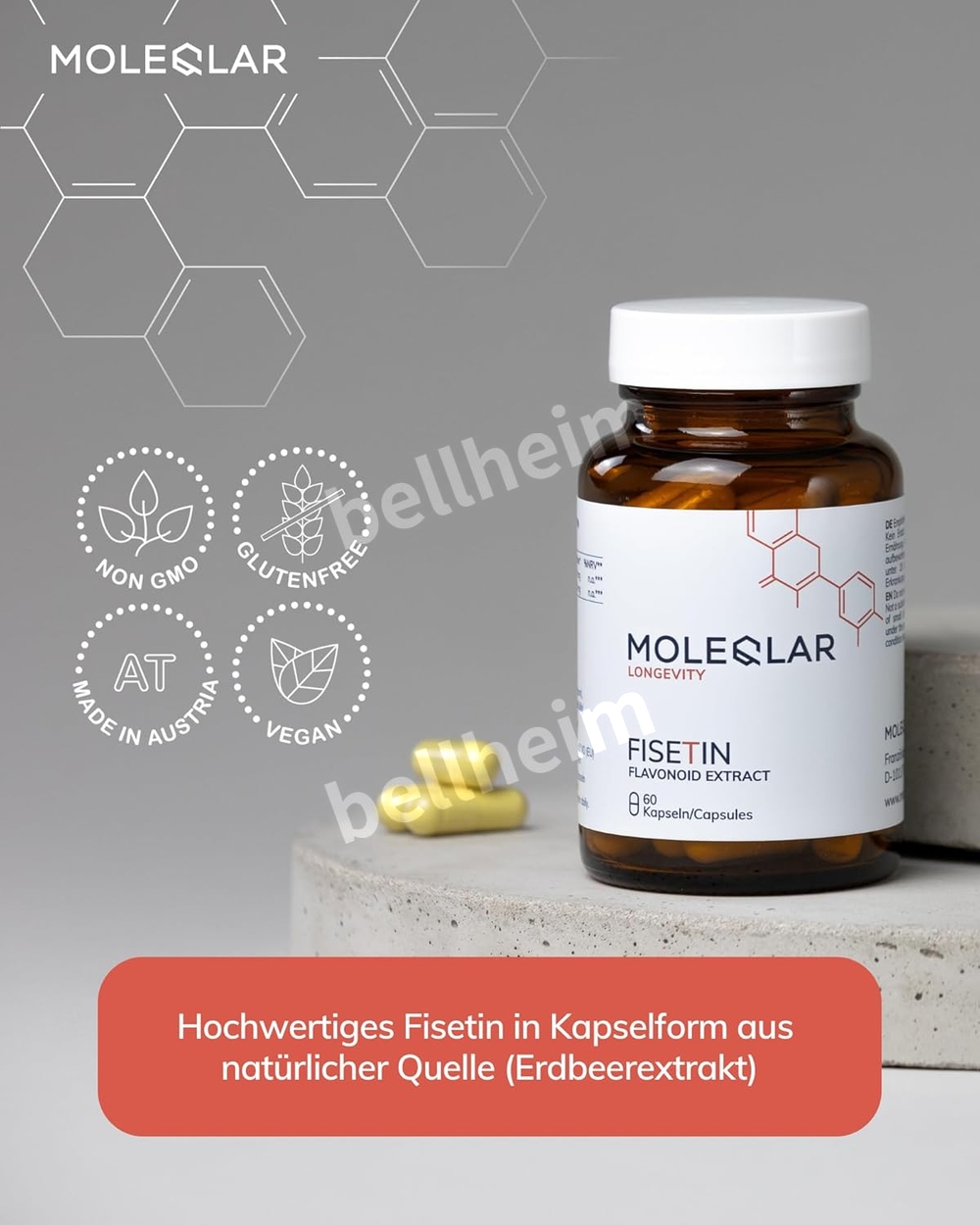몰레클라 피세틴 200mg 딸기추출성분 60캡슐 1개월분 - 상세 이미지 2