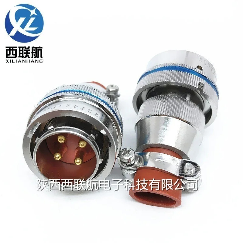 4핀 스테인레스 스틸 항공 XCD22T4Z1P40 소켓 XCD22F4K1D40 커넥터 케이블 헤드 1PCS