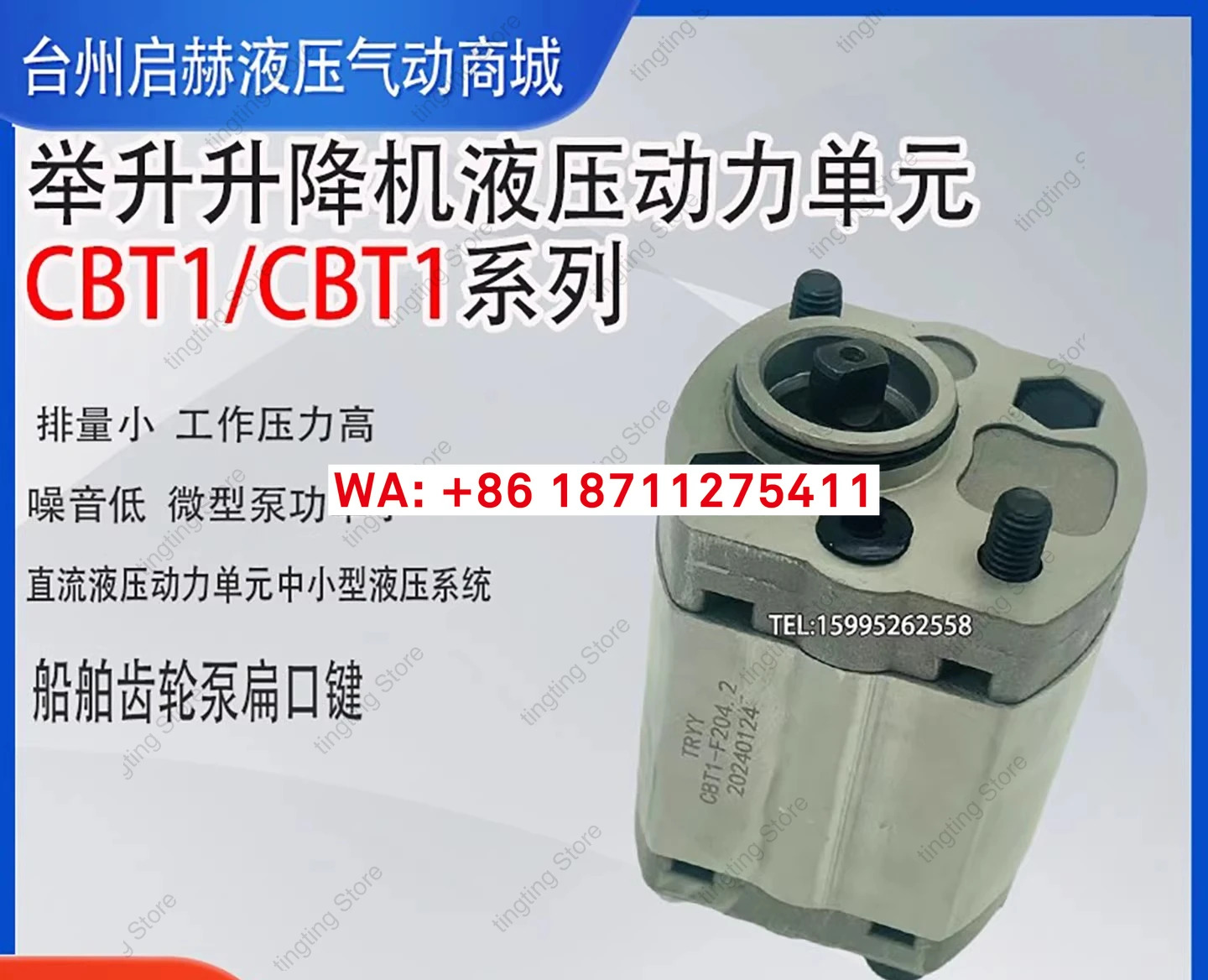 TRYY 기어 펌프 CBT1-F204.2 CBT1-F205.8 CBT-2011 리프트 유압
