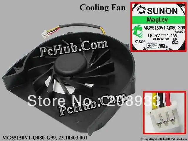 SUNON MG55150V1-Q080-G99 5V 1.1W 노트북 23.10303.001 팬