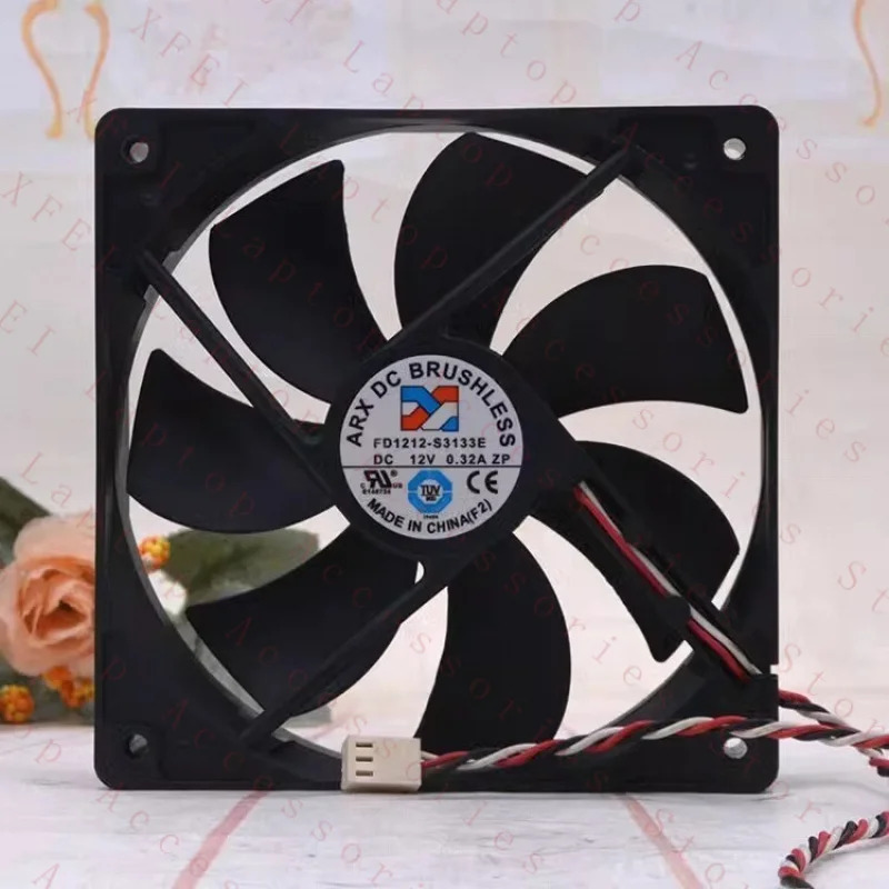 ARX DC FD1212-S3133E DC12V 0.32A 12cm 3선 냉각팬