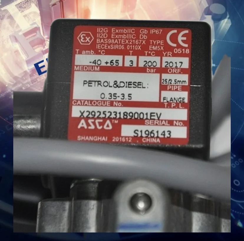 ASCO 아메리칸 솔레노이드 밸브 X292523189001EV 오리지널 품