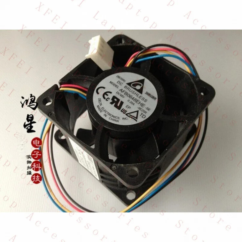 C AFB0648EHE 6CM 6038 48V 0.35A 서버 엔드 듀얼 볼 베어링 팬 4핀 60x60x38mm