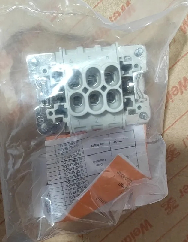 오리지널 Weidmller 헤비듀티 HDC HE 6 FS 1200200000 2개