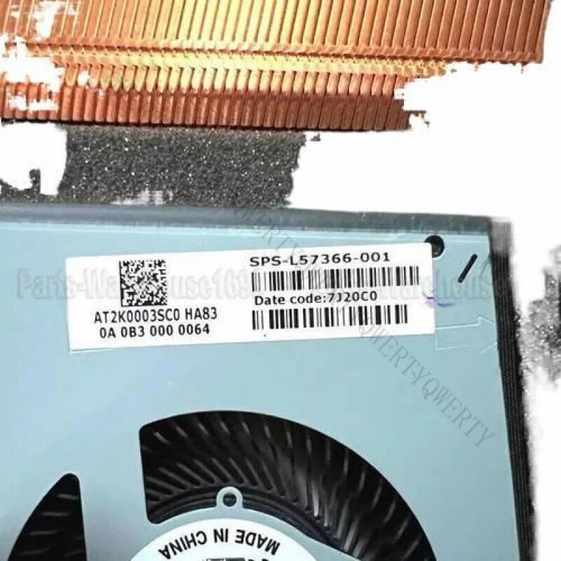 Cr새 hp호환 Omen 17-cb TPN-C144 17.3인치 쿨러 히트싱크CPU GPU 팬 L57366-001