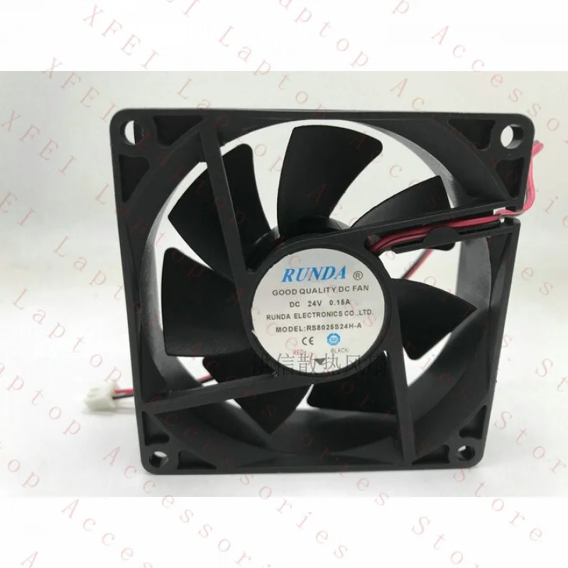 C FOR RUNDA 팬 RS8025S24H-A DC24V 0.15A 8025 8CM 2선 냉각팬