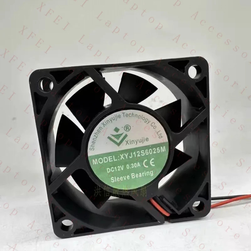 C Xinyujie 팬XYJ12S6025M DC12V 0.30A 60x25MM 2선 냉각팬