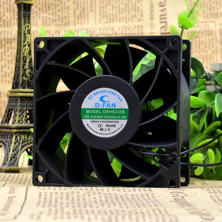 D-FAN DEH9238B 220V-240V 6.0W 9038 9CM냉각팬