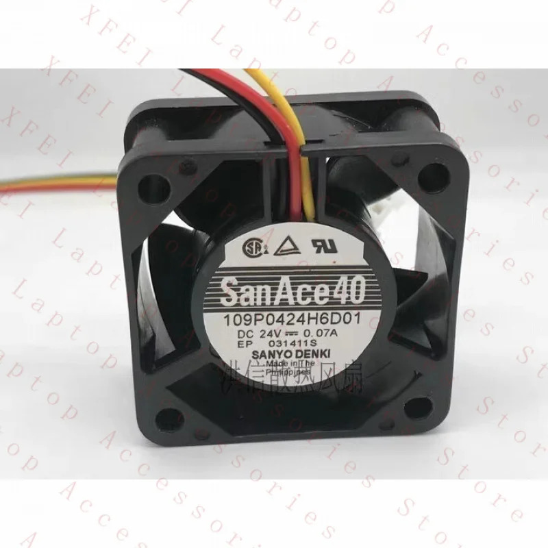 C SANYO SanAce40 팬109P0424H6D01 DC24V 0.07A 4020 4CM 3와이어