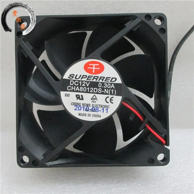 CHA8012DS 12V 0.30A 8025 8cm전원 쿨링팬