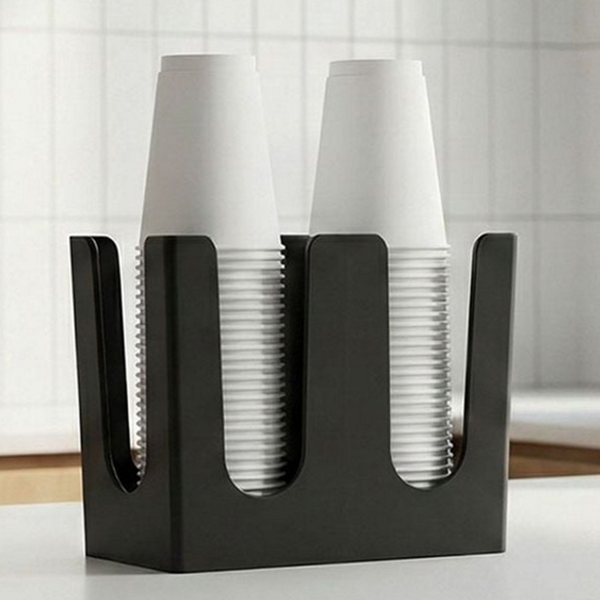 2칸 종이 컵 디스펜서 컵꽂이 컵 디스펜서 보관함 정리대 - 상품 이미지