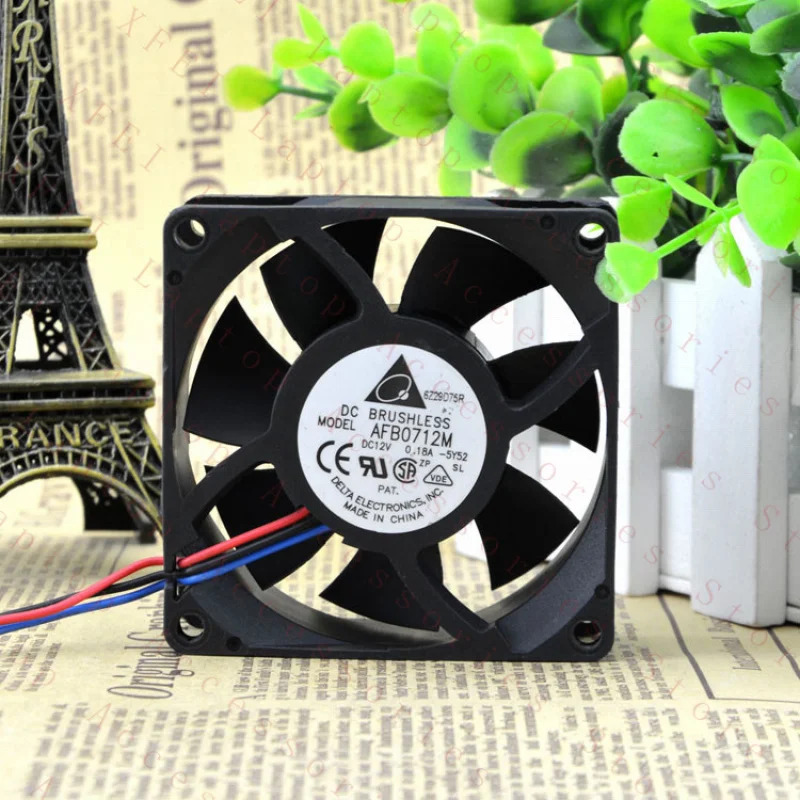 C AFB0712M 방수 서버팬70x70x25mm 12V 0.18A 3핀