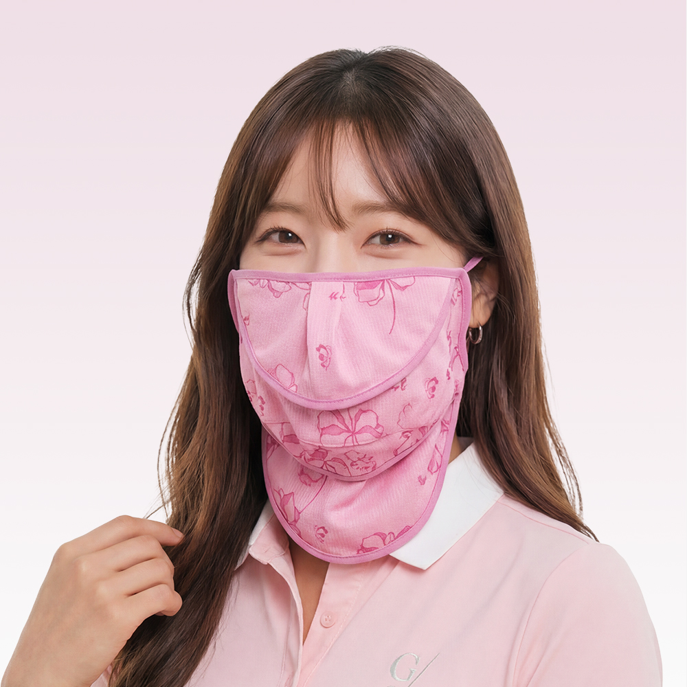 닥터체크 국내생산 4단 분리형 UVCUT 마스크 얼굴햇빛가리개 안면 복면 골프마스크 낚시 - 상품 이미지