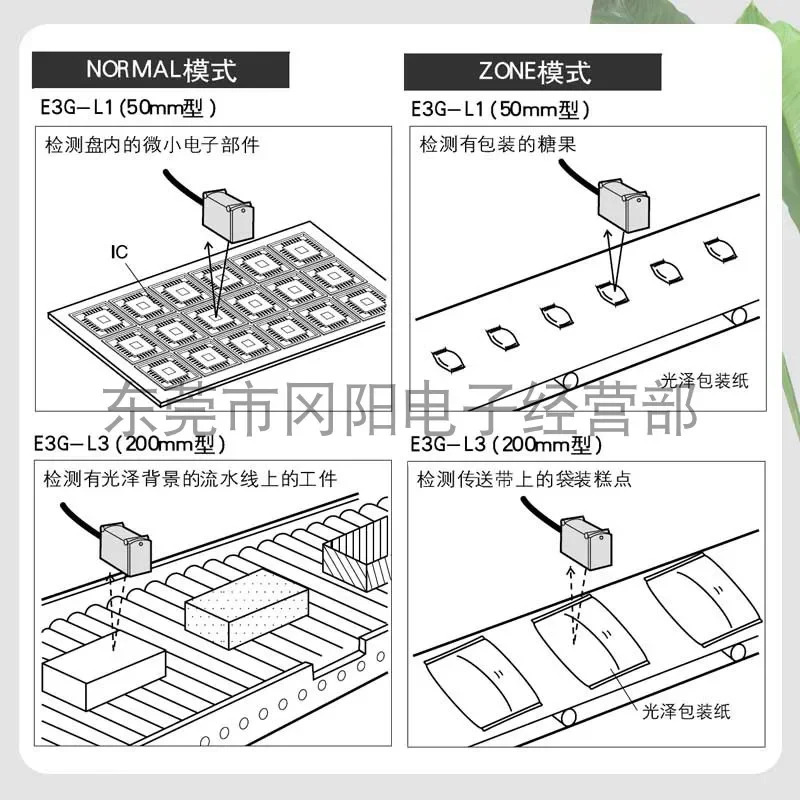 일본 광전센서 삼각법 배경 차단 버튼 티칭 반사형 E3G-L11