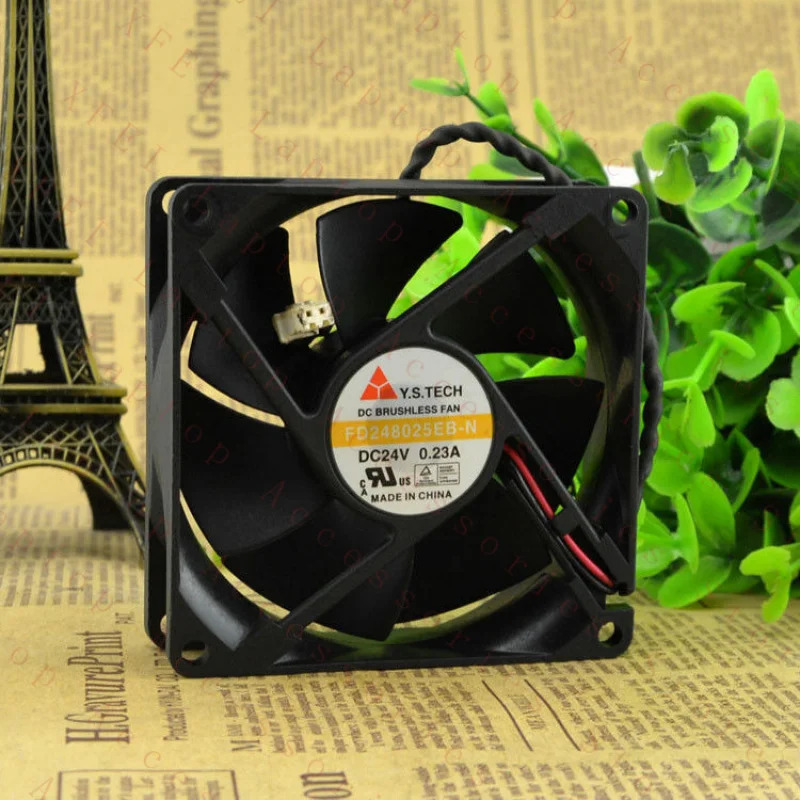 Y.S.TECH FD248025EB-N 24V 0.23A 8CM 8025 냉각팬  A613