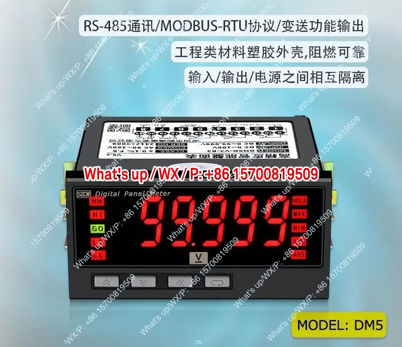 액세서리 DM5 고정밀 스마트 패널 미터 전압계 전류계 스트랩 아날로그 신품호 485 통신
