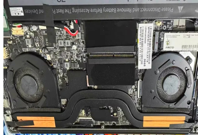 기계적 Unbounded 16Pro HDS-7BB6D 노트북 냉각팬