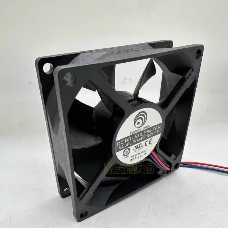C 파워 로직 팬 PLA08025B24H-5 DC24V 0.45A 8025 80x25MM 3선 냉각팬
