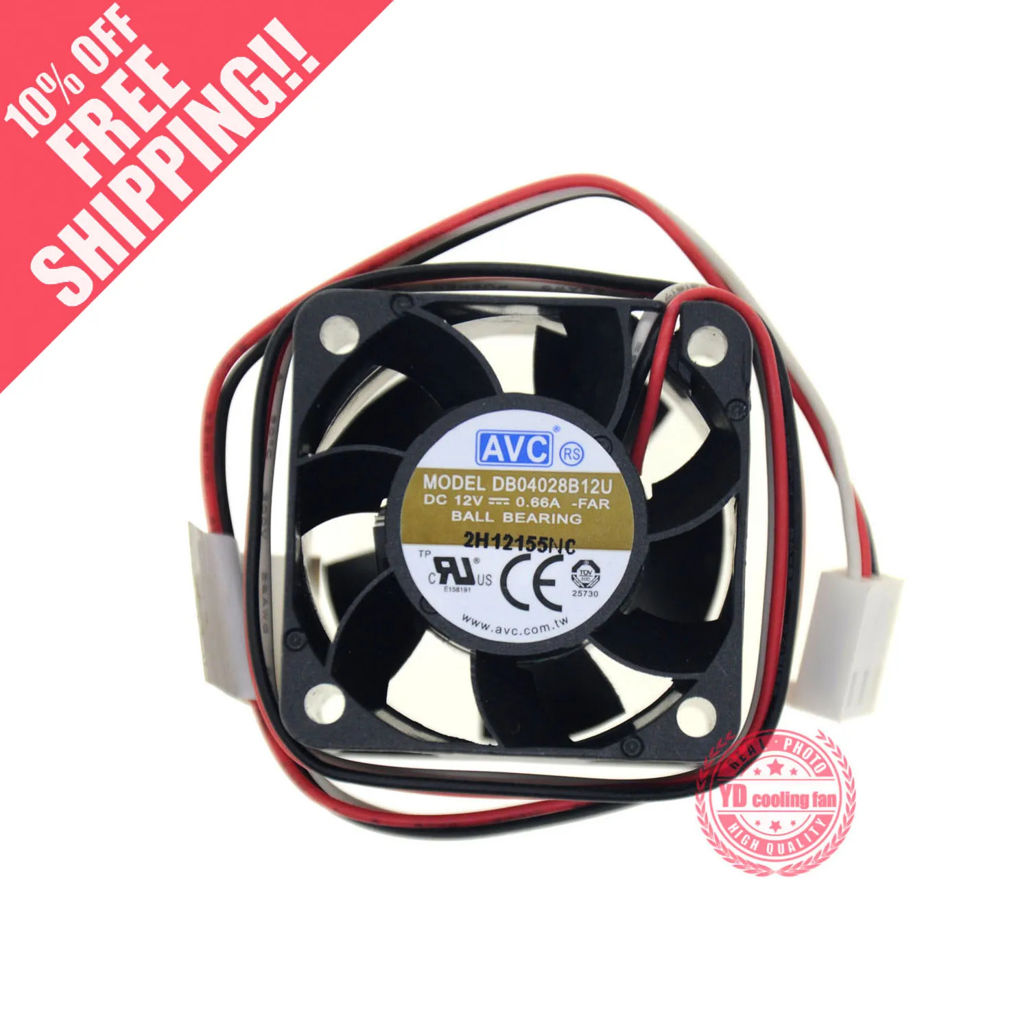 JFG C 4028 4CM 3PIN DB04028B12U 12V 0.66A 냉각팬