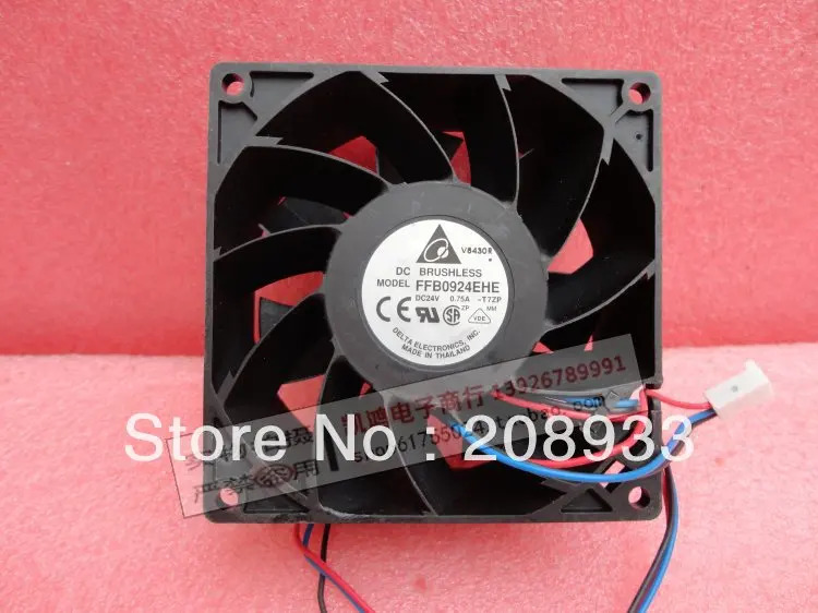 델타 FFB0924EHE 24V 0.75A 9038 9cm 3선 인버터 팬풍력 용량