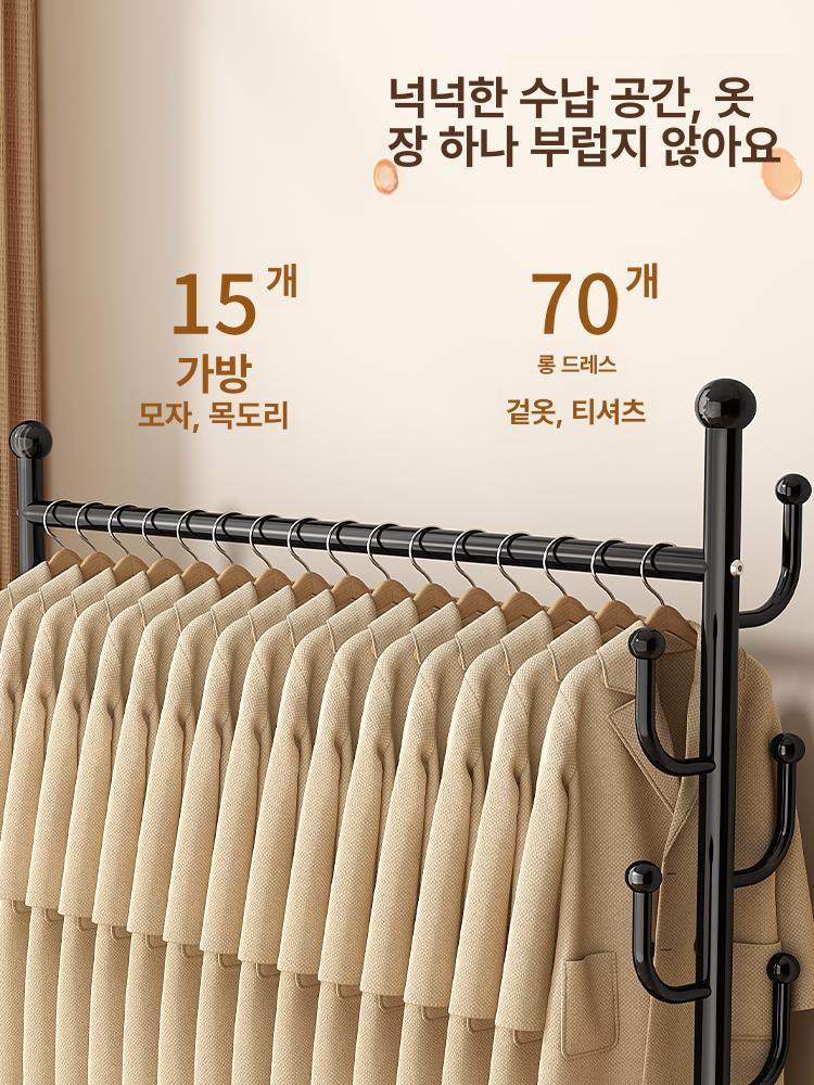 스마트행거 가방걸이 스탠드 옷걸이 코너 A 조립식 현관 80cm 무광블랙 - 상세 이미지 4