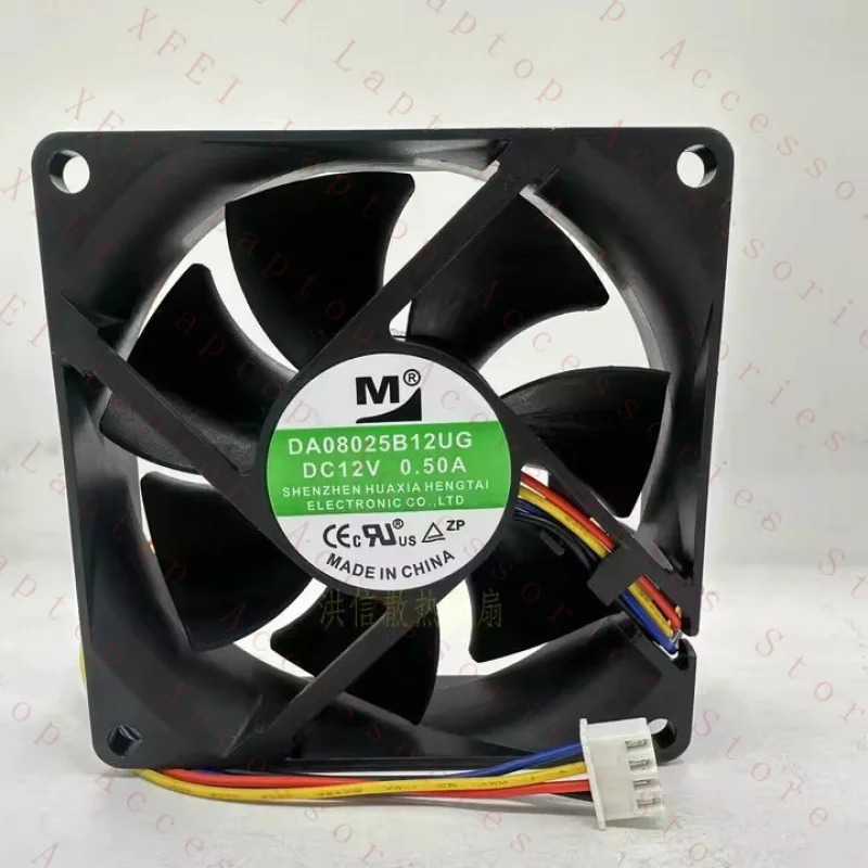 C YM FOR M 팬 DA08025B12UG DC12V 0.50A 80x25MM 8cm 4선 냉각팬