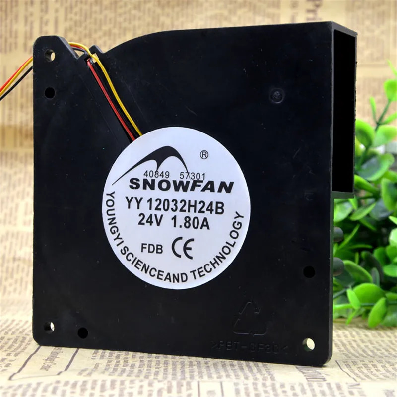 JFG 스노우팬 YY12032H24B DC 24V 0.6A 12cm 12032 120x120x32mm 이볼 베어링 냉각팬