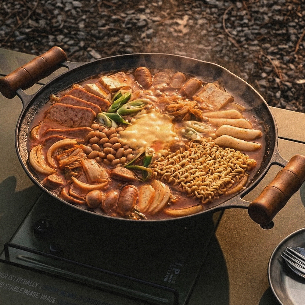 카고컨테이너 캠핑 그리들 손잡이 가방 세트 전골팬 구이팬 깊은 5중코팅 불판 36cm 제품 이미지