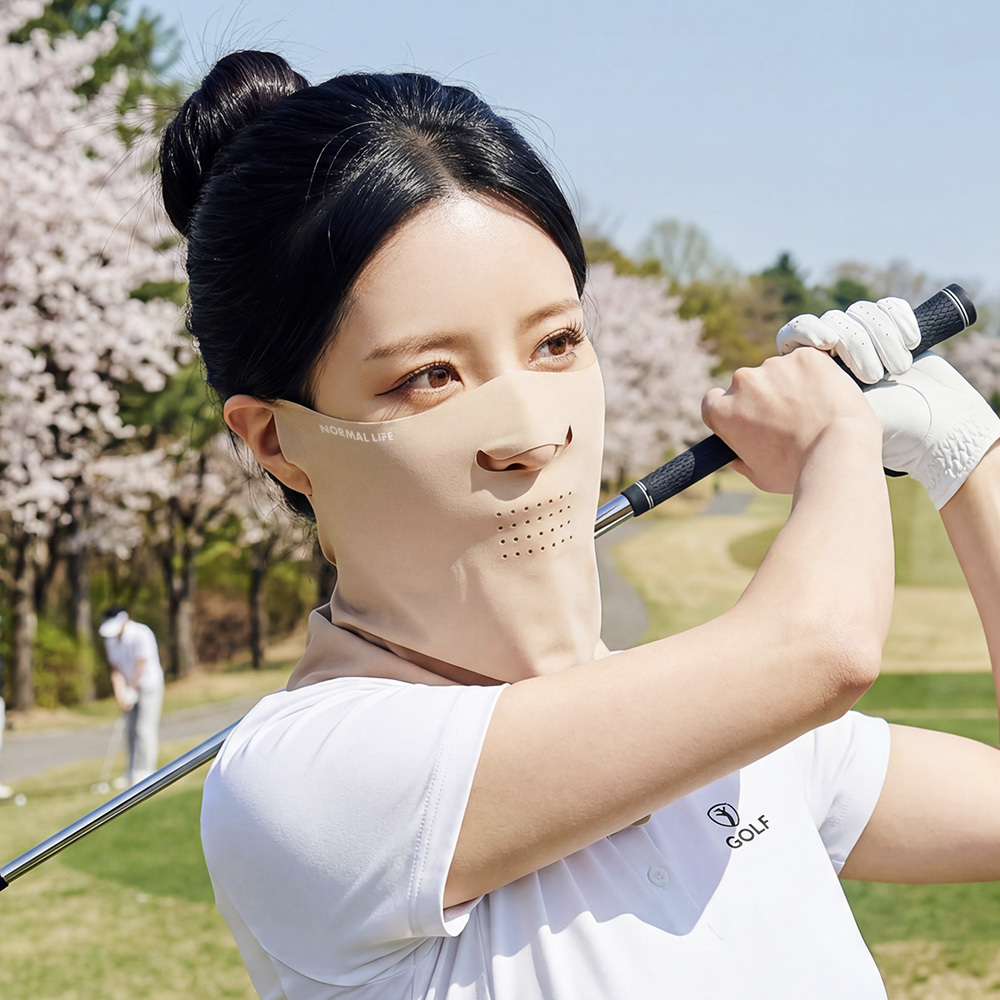 노멀라이프 자외선차단 스포츠 러닝 골프 마스크 UV 쿨링 햇빛가리개 베이직 이미지 4