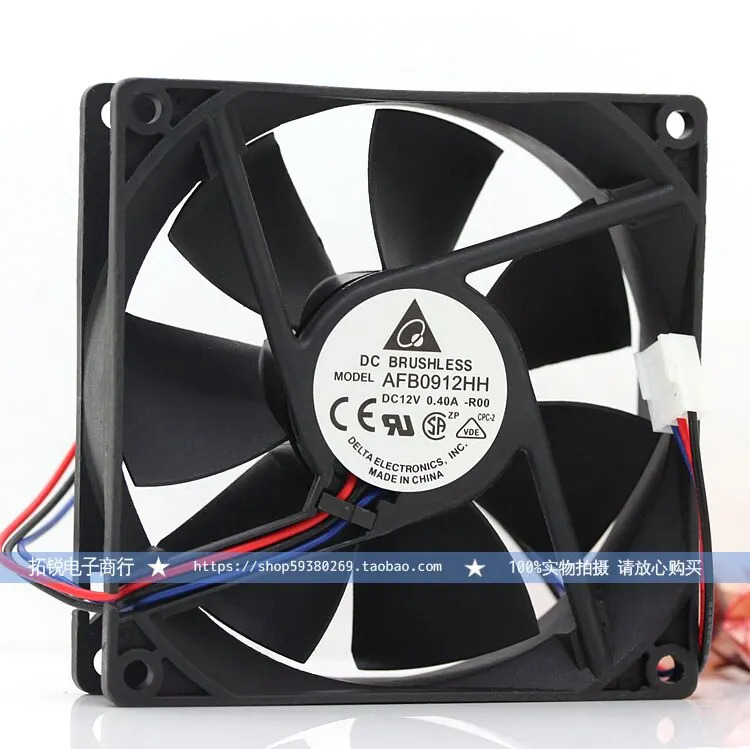 델타 AFB0912HH-FOO 0.40A 12V 9 9025 이볼 에어 속도 팬