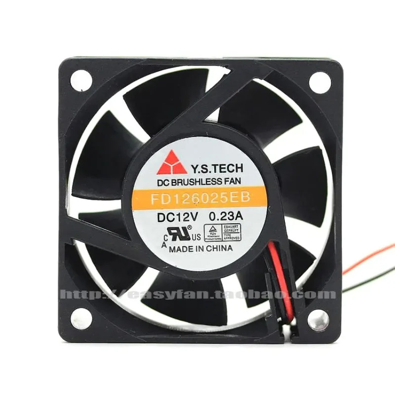 JFG Y.S.TECH FD126025EB 12V 0.23A 6025 6cm 냉각팬용
