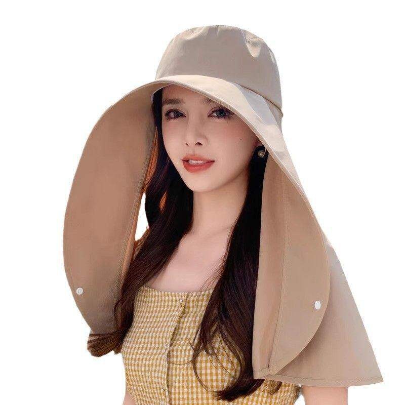 자외선 완전차단 모자 시원하고 통풍 잘 되는 쿨링 원단 넓은 와이드챙 안면 목까지 가리는 - 상품 이미지
