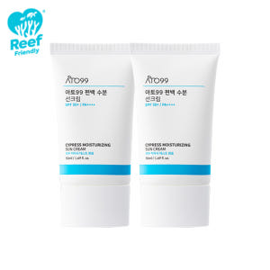 아토99 수분 선크림 SPF50 끈적임 백탁 없는 리프세이프 운동 썬크림... 솔직 후기 | 피부 타입별 분석 - 상품 이미지 1