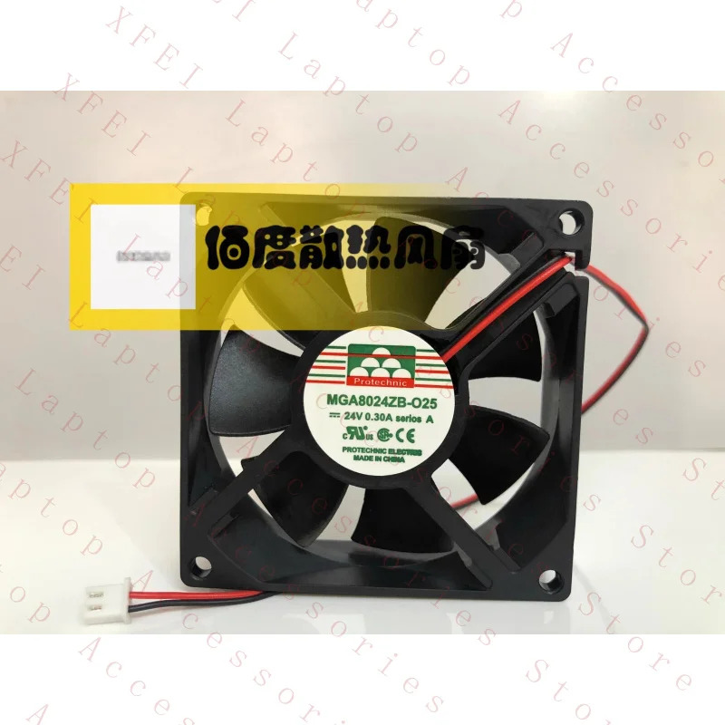 C MGA8024ZB-O25 8025 24V 0.30A 2핀 듀얼 볼 인버터 냉각팬