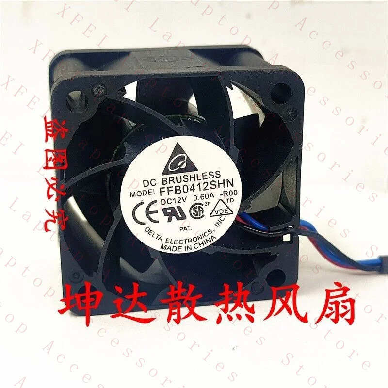 C 팬 FFB0412SHN-R00 DC 12V 0.60A 40x40x28MM 3핀 서버 냉각팬