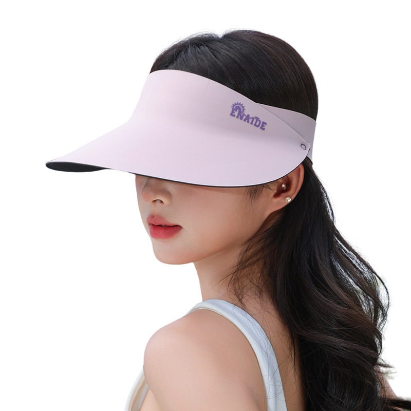 여성 자외선 차단 넓은 챙 썬캡 스포츠 선바이저 경량 통기성 햇빛가리개 골프 등산 야외 - 상품 이미지