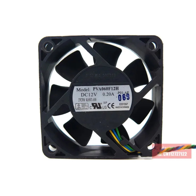 JFG 포폭슨 6020 6CM 12V0.20A 4선 PWM PVA060F12H 냉각팬